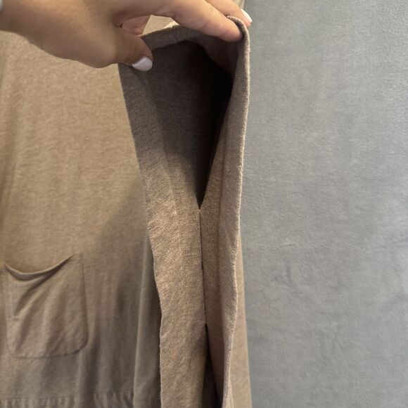 J. Jill Pure Jill Poncho Pima Cotton Plus Size 1X-2X Brown Earthtones Pockets - Picture 8 of 8